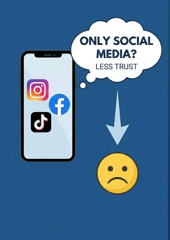 presence only on social media